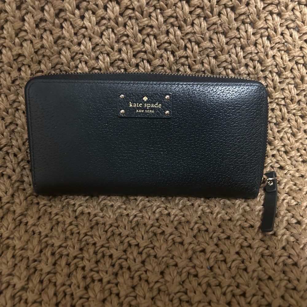 Kate Spade Black Zip-Around Wallet